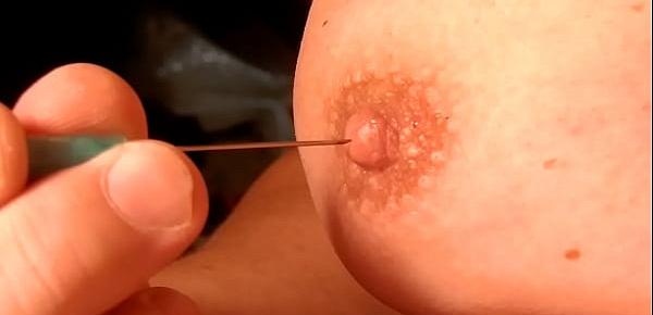  Needle nipple fucking